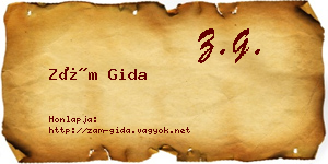 Zám Gida névjegykártya